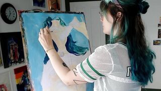 A very nasty self portrait painting