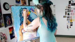 A very nasty self portrait painting