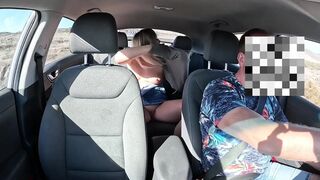 Cutie No Pants Masturbating in the Taxi