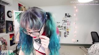 Painting Show clothed as Harley Quinn