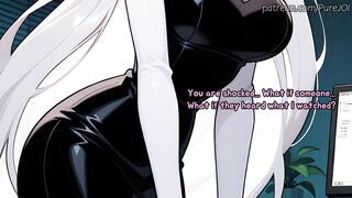 Carmilla Carmine caught her employee masturbating in the office (Vibrator JOI)