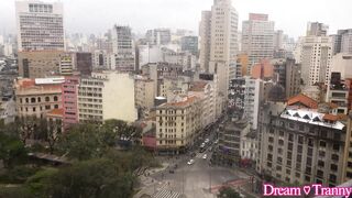 Chap Stimulates Fany Menezes Trans Anus with a Toy