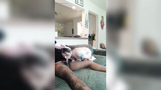 Sissy Easter Bunny Hops On Large Ebony Dick Untill That babe Gets Filled With Cream