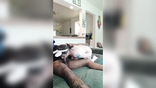 Sissy Easter Bunny Hops On Large Ebony Dick Untill That babe Gets Filled With Cream