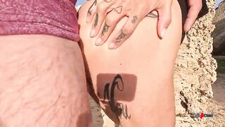 Lascivious tattoo mother i'd like to fuck dominant-bitch outdoor beach sex