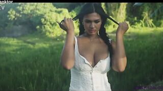 SANKTOR - BREASTY mother I'd like to fuck TEASES & MASTURBATES OUTDOORS