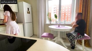 Oh god, stepmother! Don't cheat on your father, at least let me put on a cum drum