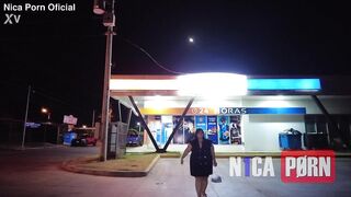 Prostitute wife disrobes bare in the streets of the "Ciudad Doral" residential complex in Mateare