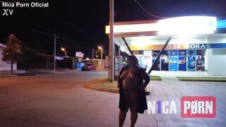 Prostitute wife disrobes bare in the streets of the "Ciudad Doral" residential complex in Mateare