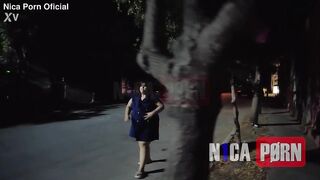 Prostitute wife disrobes bare in the streets of the "Ciudad Doral" residential complex in Mateare