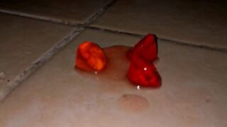 Inserción dulces y enema anal de leche