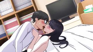 Nerd instantly busts load in comics hotty