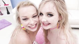 FREE Scene - Cum Hungry Blondes Baby Kxtten And Rebecca Sharon Get All Holes Banged During DAP Fuckfest SZ2952