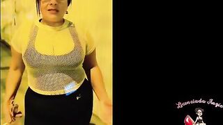 Aged woman does stretching and cardio with youthful dude, to make it easier for him to give her a valuable time.