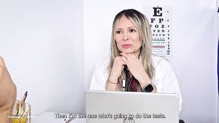 Slutty doctor makes her youthful patient screw her in her medical office - Monique Fuentes & Lian Grey