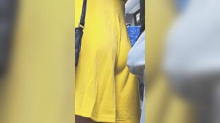 Cutie Caught In Public Bus Whilst This babe Jerking off Stranger's Shlong Until Spunk flow