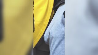 Cutie Caught In Public Bus Whilst This babe Jerking off Stranger's Shlong Until Spunk flow