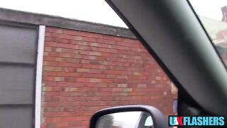 No Shame! British mother I'd like to fuck Bonnie Rose Flashing and Pissing around city at UK-Flashers