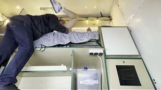 This babe did a great job by cleaning my food truck so as a award I drilled her hawt butt