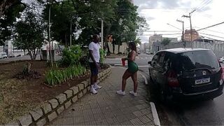 Screwing the vagina and butt of the sexy gym angel on my bed.