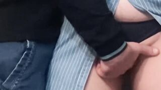 Old Dude Perv Fingered Cunt in Subway