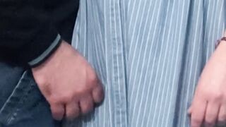 Old Dude Perv Fingered Cunt in Subway