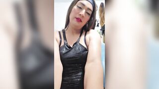 Rich natural fabrics of a youthful tgirl