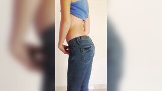 Recent" Juicy Myself in Taut Blue Jeans