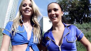 Aged Cheerleader Women Eating Cunt and Sucking Rod Wildly