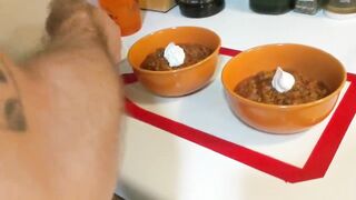 Cum Cooked three Leek Chili with Oil Tugjob