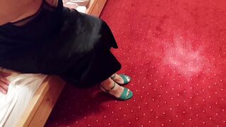 Amateur Golden-haired Aged Wife Enjoys Sex in High Heels