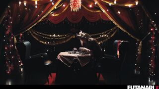 Beauty Swallowing Tgirl Cum - Redhead Mesmerized Into Submission by Shemale hentai Witch