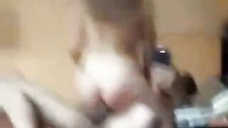 That babe gets an anal drilled riding on a large penis