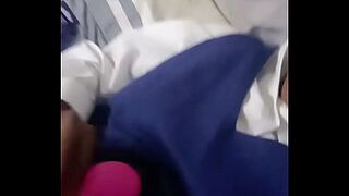 Ebony student play with moist twat and sucks pink sex tool