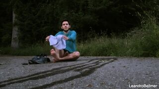 Caught taking a urinate and wanking outdoors - homo public exhibitionist