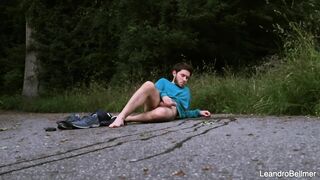 Caught taking a urinate and wanking outdoors - homo public exhibitionist