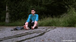 Caught taking a urinate and wanking outdoors - homo public exhibitionist