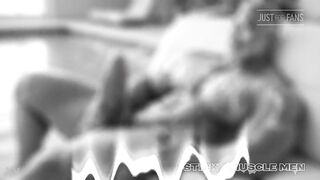 Sticky Muscle Studs Audio Early Preview 1, AI-Generated Muscle Boys, Large Rods, Large Cum Loads