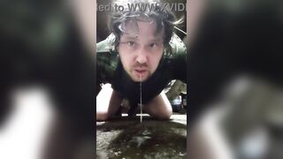 Masturbation of a homo serf! I'm a thrall to my jock and new cum!