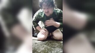 Masturbation of a homo serf! I'm a thrall to my jock and new cum!