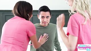 "Wicked Nurses Rissa May And Jill Kassidy Suck Then Screw Patient Weenie" - Double Blow job To Hawt Spunk flow