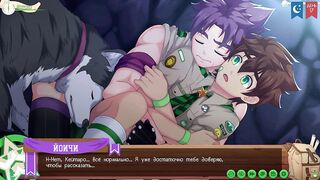 Scene 5 - Yoichi screwed Keitaro hard in the cave and came with cum (russian voice)