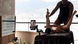 This babe didn't know!! u could give a angel a massage with a glad ending