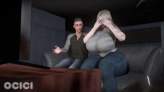 Stud cheats on his wife with his youthful assistant during the time that his wife watches - CG Comics - OCICI