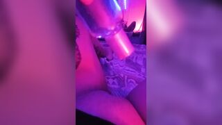 Hawt latin chick squirt whilst masturbate at mirror