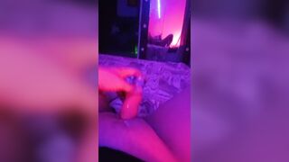 Hawt latin chick squirt whilst masturbate at mirror