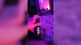 Hawt latin chick squirt whilst masturbate at mirror