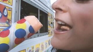Hot Ice Cream Scene-1_hot Teen Brunette hair Gets Drilled and Facial in the Ice Cream Truck