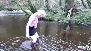 Secretary's White Tights Drenched in Waders Gone Wrong