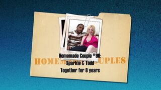 Amateur golden-haired and breasty bitch gets drilled by a large ebony knob